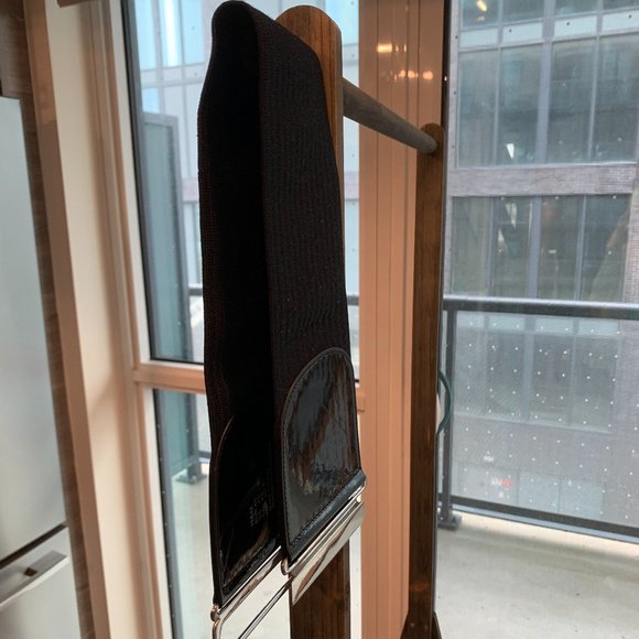 Black H&M Belt Faux Patent Leather and Stretch Fabric - XS - Picture 3 of 7